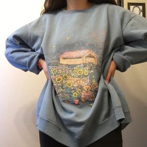 vintage blue sweater